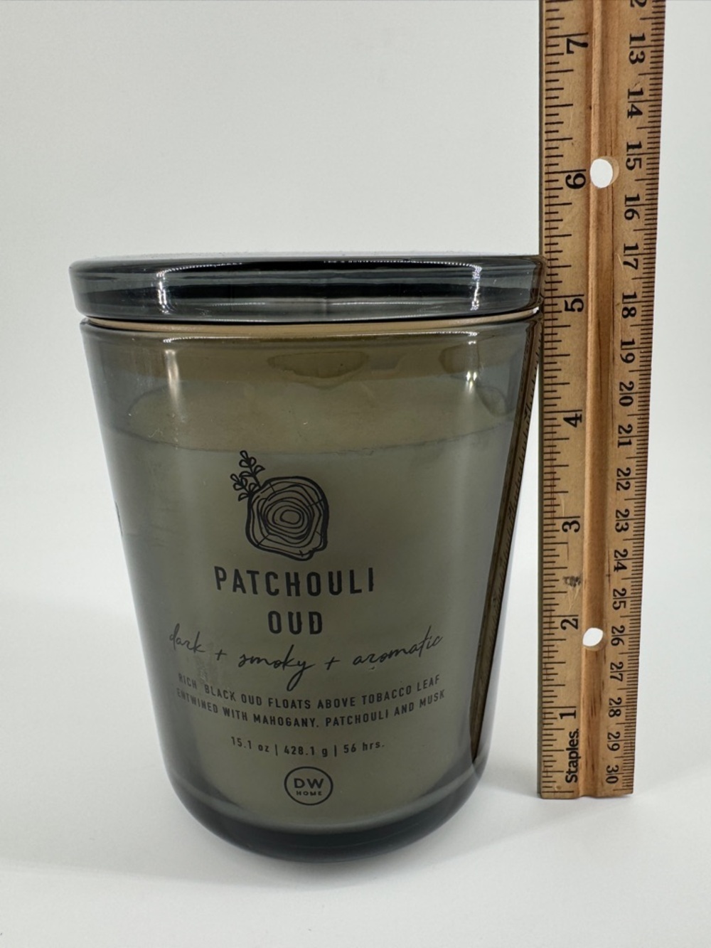 DW Home 2-Wick Candle Patchouli Oud 15.1 oz 428.1 g Burn Time 56 Hours - Picture 3 of 6